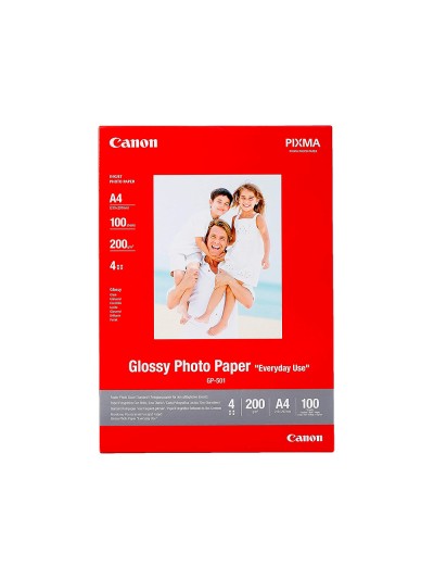 Papel fotografico canon pixma brillo din a4 200g/m2 ink-jet paquete de 100 hojas