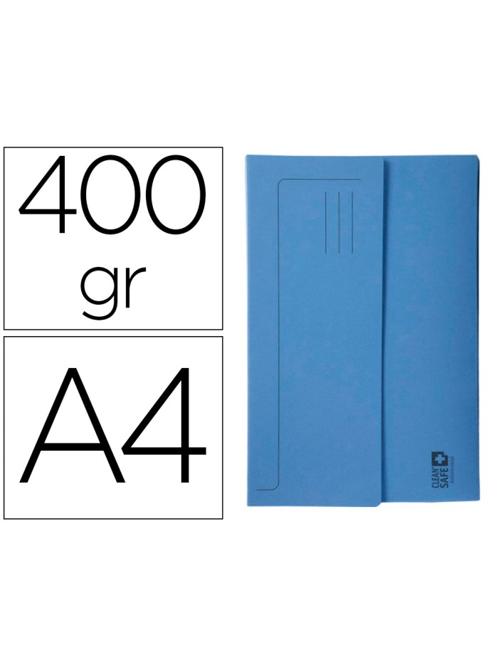 Subcarpeta cartulina exacompta clean safe pocket horizontal din a4 con 2 solapas azul 400 gr paquete Subcarpeta cartulina exacompta clean safe pocket horizontal din a4 con 2 solapas azul 400 gr paquete