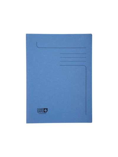 Subcarpeta cartulina exacompta clean safe din a4 con 2 solapas azul 400 gr paquete de 5 unidades