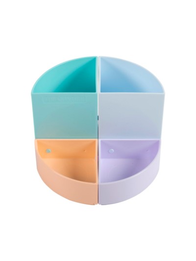 Organizador de sobremesa exacompta aquarel the quarter 4 compartimentos modulables colores pastel 120x120x83 mm