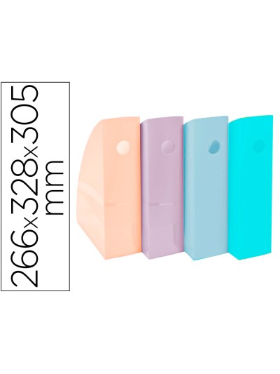 Revistero exacompta aquarel mag-cube set de 4 unidades colores pastel 266x328x305 mm