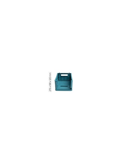 Caja plegable exacompta midi skandi polipropileno reciclado color azul pacifico 276x188x120 mm