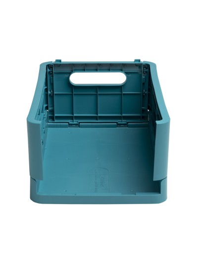 Caja plegable exacompta midi skandi polipropileno reciclado color azul pacifico 276x188x120 mm