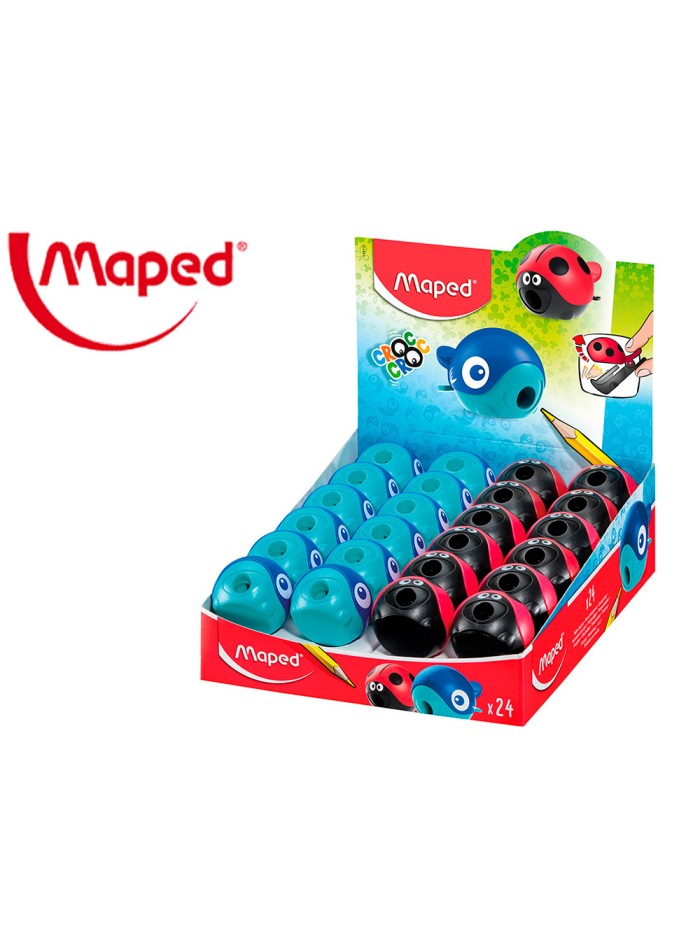 Sacapuntas maped plastico croc croc easy 1 uso con deposito Sacapuntas maped plastico croc croc easy 1 uso con deposito