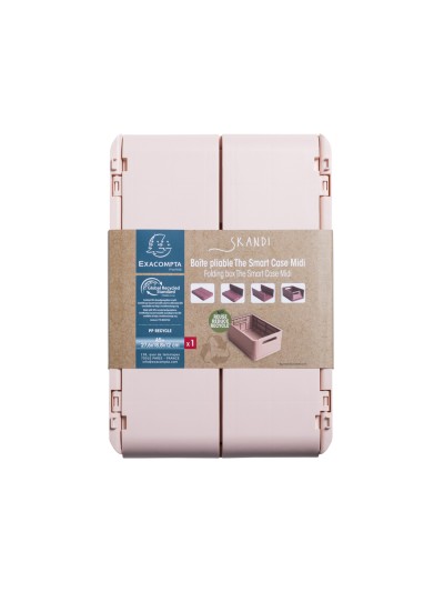 Caja plegable exacompta midi skandi polipropileno reciclado color nude 276x188x120 mm