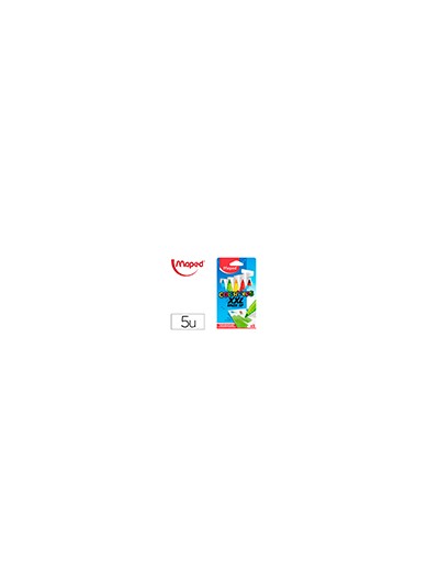 Rotulador maped color peps jumbo punta pincel caja de 5 colores surtidos