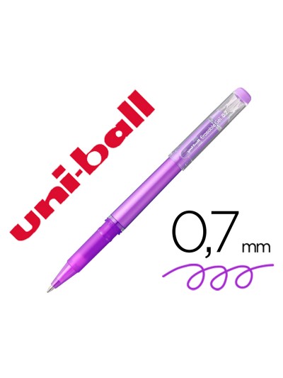 Rotulador uni-ball roller uf-222 tinta gel borrable 0,7 mm violeta