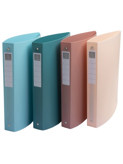 Carpeta de 4 anillas 30 mm exacompta skandi din a4+ polipropileno reciclado colores surtidos