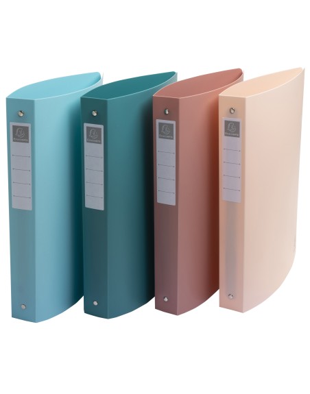 Carpeta de 4 anillas 30 mm exacompta skandi din a4+ polipropileno reciclado colores surtidos