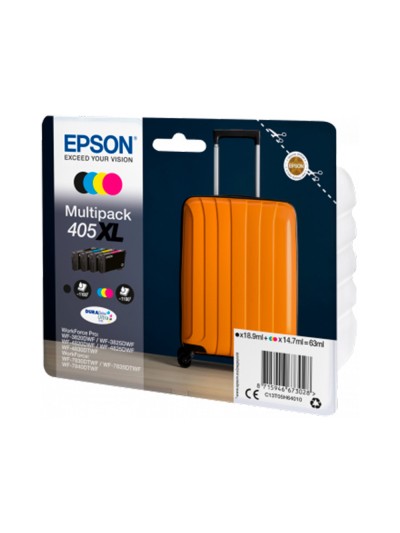 Ink-jet epson 405 xl wf-3820dwf / wf-4820dwf / wf-7830dtwf / wf-7840dtwf alta capacidad pack de 4