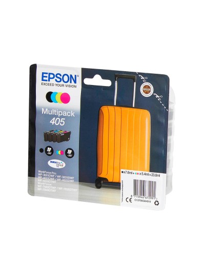 Ink-jet epson 405 wf-3820dwf / wf-4820dwf / wf-7830dtwf / wf-7840dtwf alta capacidad pack de 4 colores