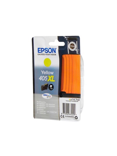 Ink-jet epson 405 xl wf-3820dwf / wf-4820dwf / wf-7830dtwf / wf-7840dtwf alta capacidad amarillo