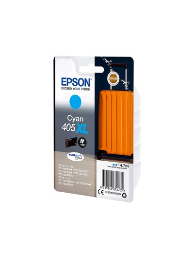 Ink-jet epson 405 xl wf-3820dwf / wf-4820dwf / wf-7830dtwf / wf-7840dtwf alta capacidad cian