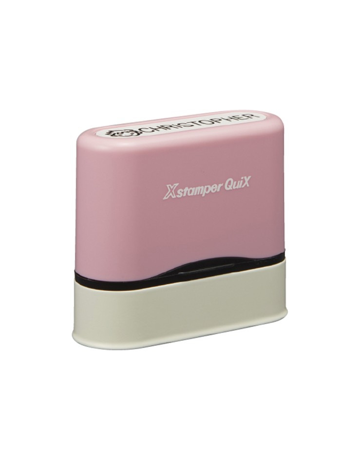 Sello x stamper quix nombre personalizable color rosa 9,5x46 mm qn41 Sello x stamper quix nombre personalizable color rosa 9,5x46 mm qn41