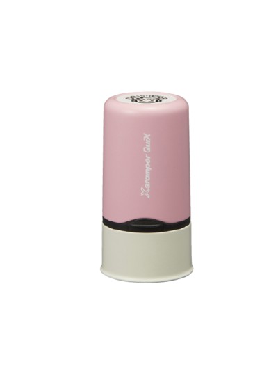 Sello x stamper quix nombre personalizable color rosa 13 mm qn32