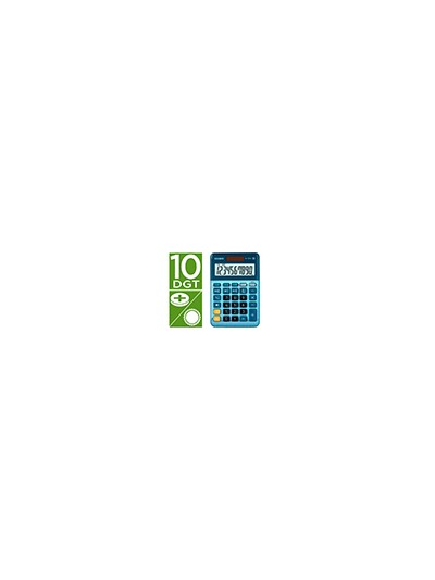 Calculadora casio ms-100em sobremesa 10 digitos tx +/- tecla color azul