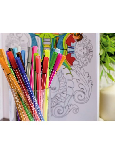 Rotulador stabilo punta de fibra pen 68 arty estuche rollerset de 25 unidades colores surtidos