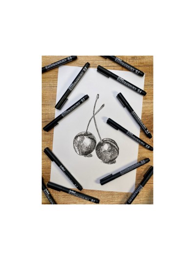 Rotulador artline calibrado micrometrico negro illustration pen billetera ek-280w3iln resistente al