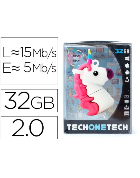 Memoria usb tech on tech mi unicornio 32 gb