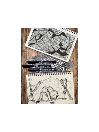 Rotulador artline calibrado micrometrico negro illustration pen billetera ek-280w3iln resistente al