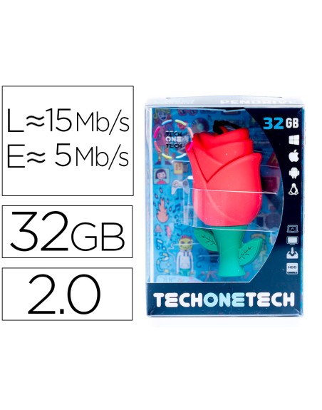 Memoria usb tech on tech rosa one 32 gb