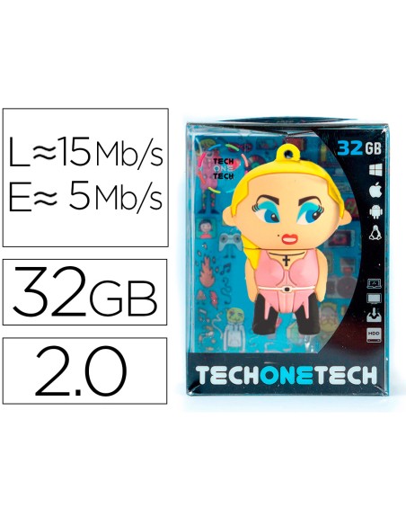 Memoria usb tech on tech madona 32 gb