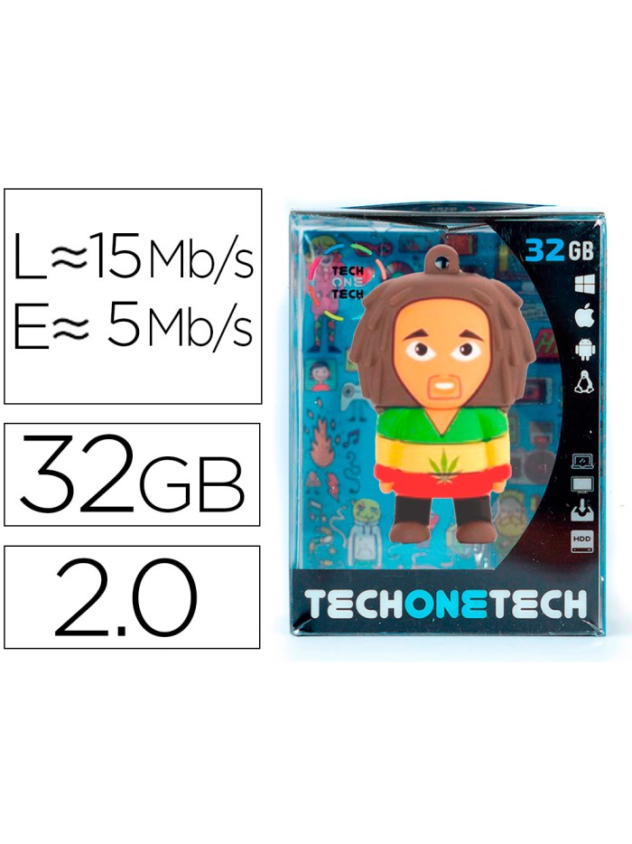 Memoria usb tech on tech bob 32 gb Memoria usb tech on tech bob 32 gb