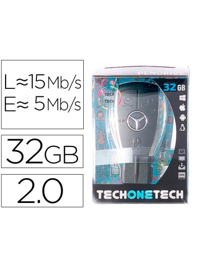 Memoria usb tech on tech llave mercedes 32 gb