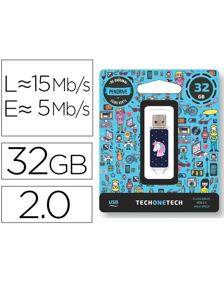 Memoria usb tech on tech unicornio dream 32 gb
