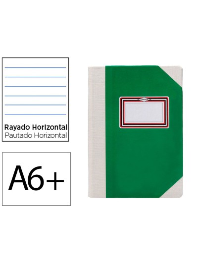 Libro cartone cosido fernandes flecha din a6+ rayado horizontal 50 hojas 100 gr rojo