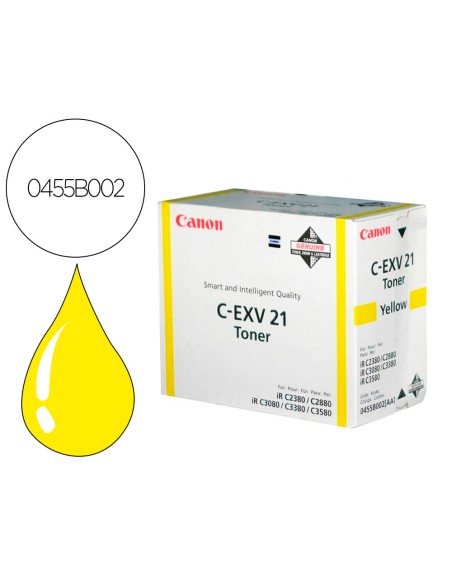 Toner canon exv21y irc2380 irc2880 amarillo