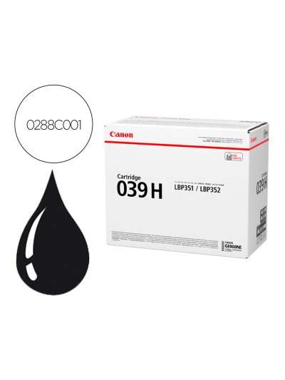 Toner canon 039h isensys lbp351x lbp352x negro