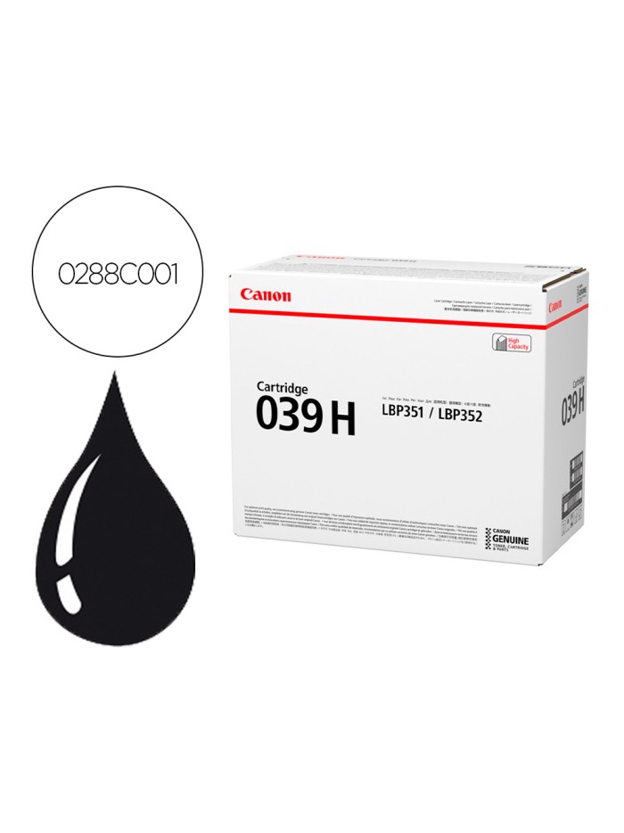 Toner canon 039h isensys lbp351x lbp352x negro Toner canon 039h isensys lbp351x lbp352x negro
