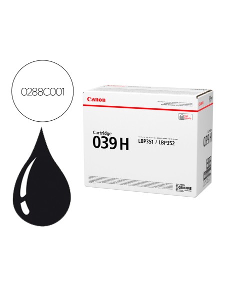 Toner canon 039h isensys lbp351x lbp352x negro