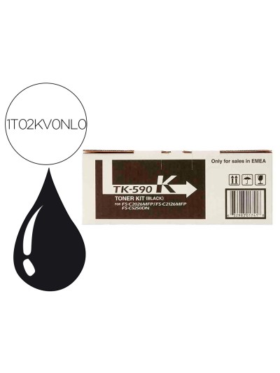 Toner kyocera tk-5195c -mita negro tk590k