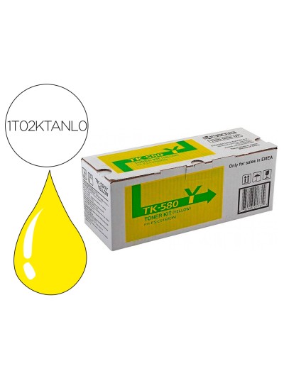 Toner kyocera -mita fs-c5150dn p6021cdn amarillo tk-580y