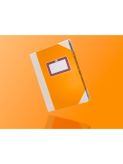 Libro cartone cosido fernandes flecha din a6+ liso 50 hojas 100 gr naranja