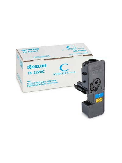 Toner kyocera mita tk-5220c cian ecosys m5521cdw, ecosys m5521cdn 1200 pag