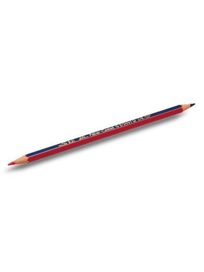 Lapices bicolor fino faber castell 2160-rb hexagonal rojo/azul blister de 3 unidades