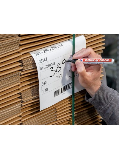 Rotulador edding marcador permanente 3000 n.4 verde punta redonda 1,5-3 mm blister de 1 unidad