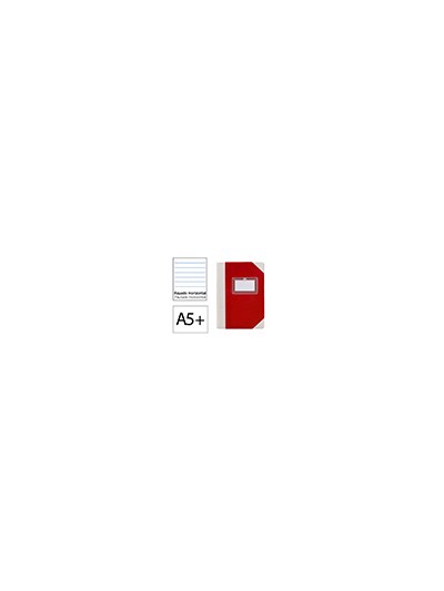 Libro cartone cosido fernandes flecha din a5+ rayado horizontal 50 hojas 100 gr rojo