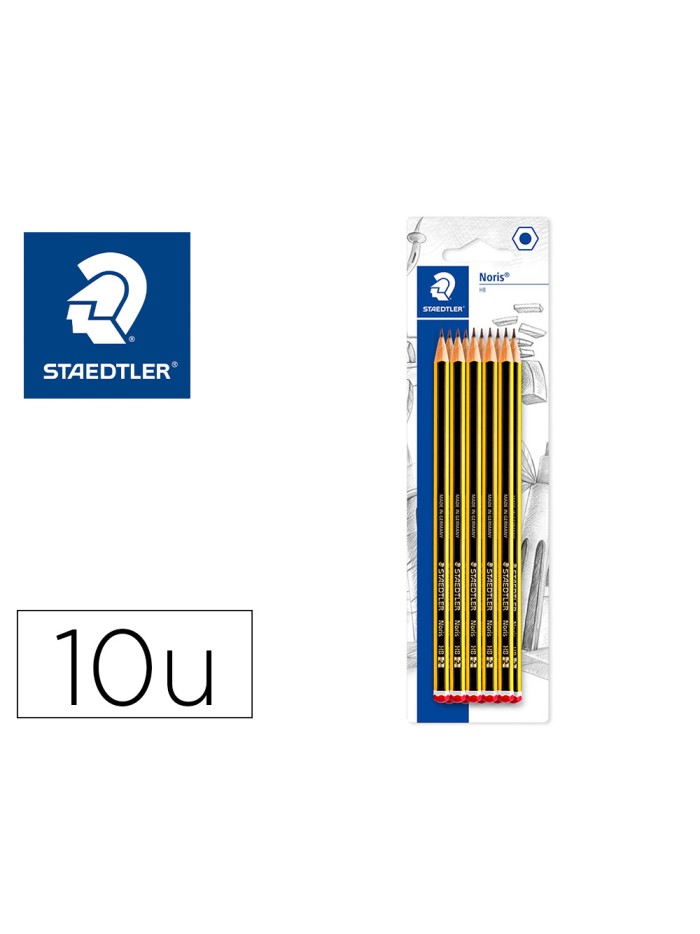 Lapices de grafito staedtler noris n.2 hb blister de 10 unidades Lapices de grafito staedtler noris n.2 hb blister de 10 unidades