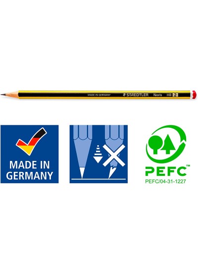 Lapices de grafito staedtler noris n.2 hb blister de 10 unidades