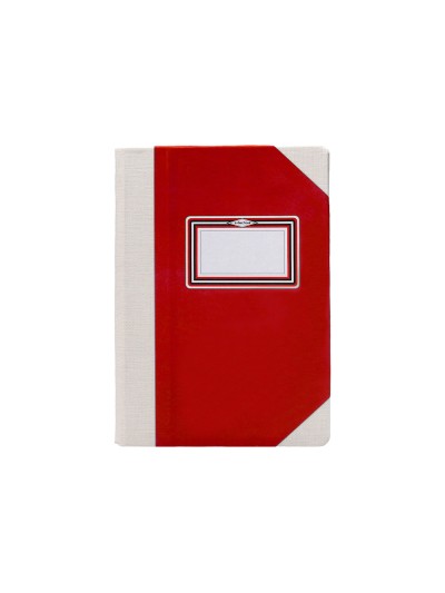 Libro cartone cosido fernandes flecha din a5+ rayado horizontal 50 hojas 100 gr rojo
