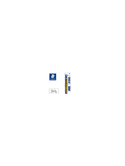 Lapices de grafito staedtler noris n.2 hb blister de 3 unidades + 1 goma de borrar mars plastic
