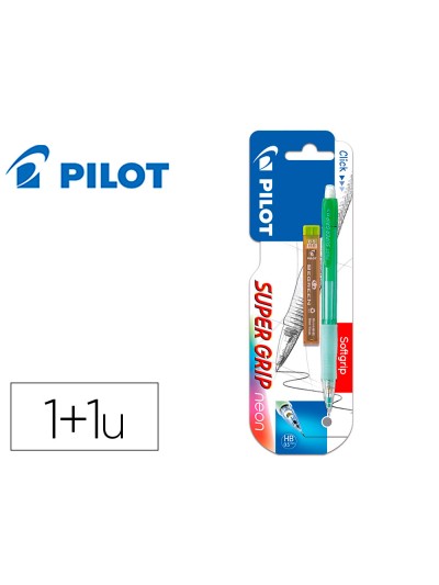 Portaminas pilot h-185 cuerpo color neon 0,5 mm + 1 tubo de 12 minas en blister