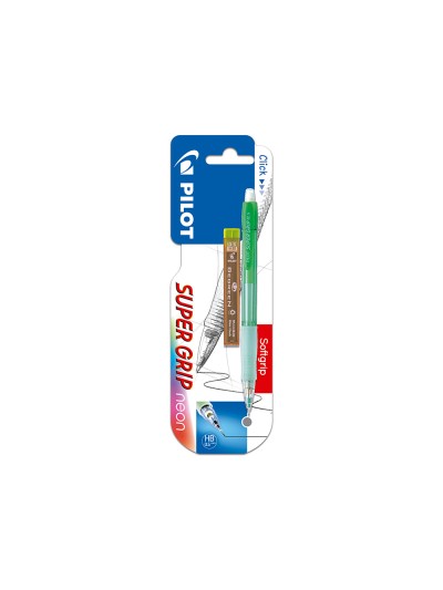Portaminas pilot h-185 cuerpo color neon 0,5 mm + 1 tubo de 12 minas en blister
