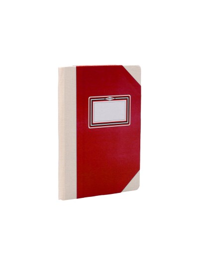 Libro cartone cosido fernandes flecha din a5+ rayado horizontal 50 hojas 100 gr rojo
