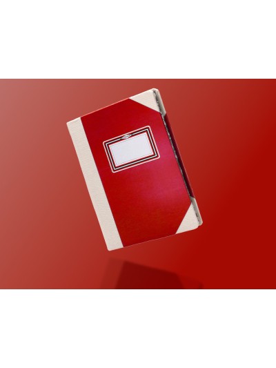 Libro cartone cosido fernandes flecha din a5+ rayado horizontal 50 hojas 100 gr rojo