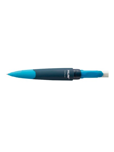 Portaminas milan capsule slim 0,5 mm + 2 recambios de goma en blister